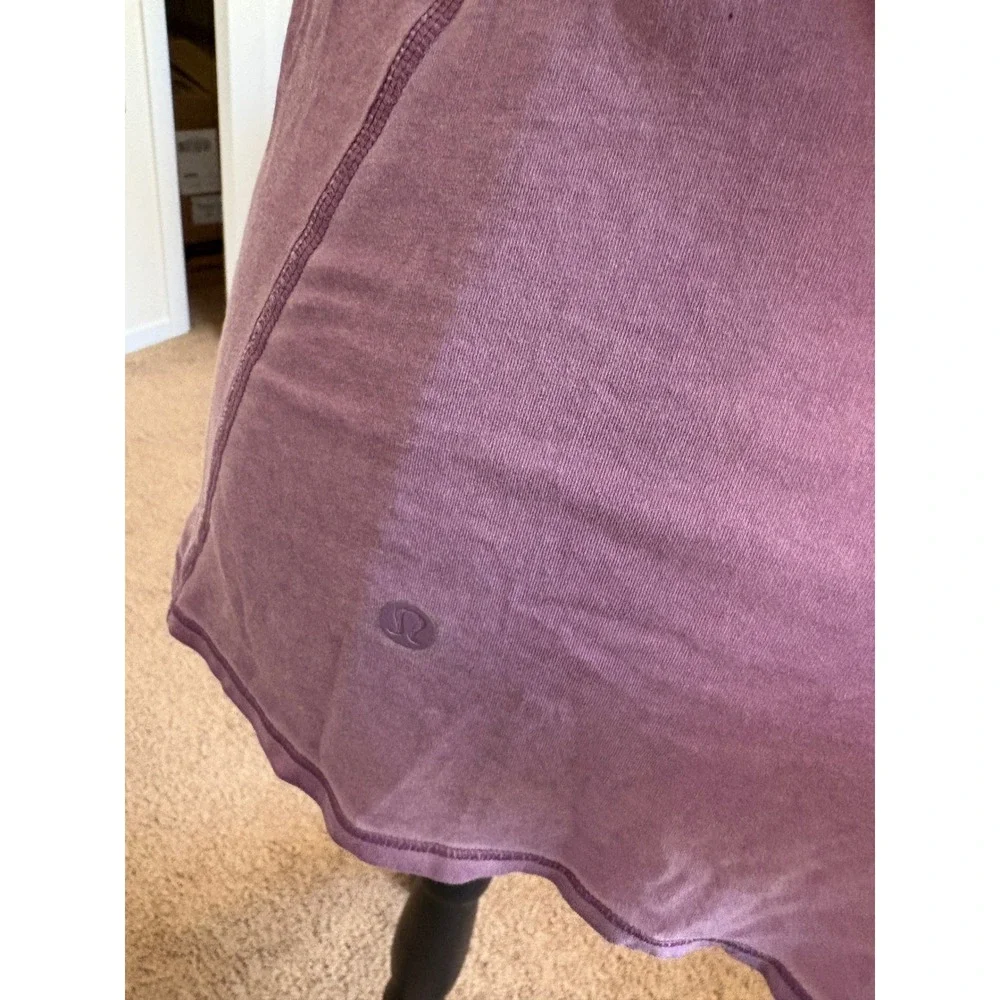 Lululemon All Tied Up Tank Top Washed Purple Open Back Yoga Training Size 6